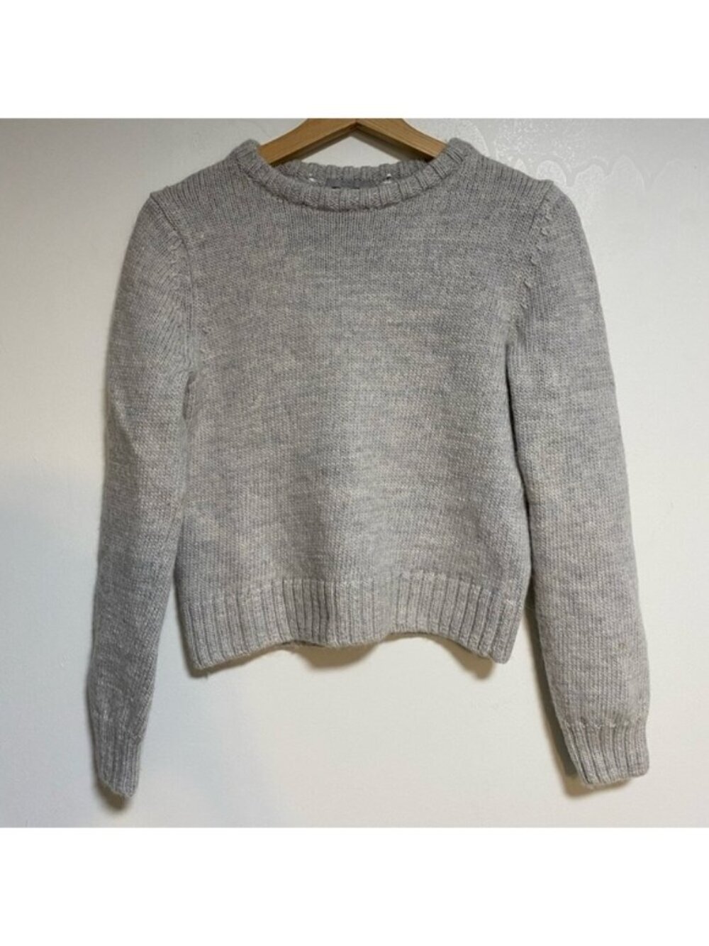 COS Light Grey Wool Blend Crewneck Sweater Size XS - Picture 2 of 7
